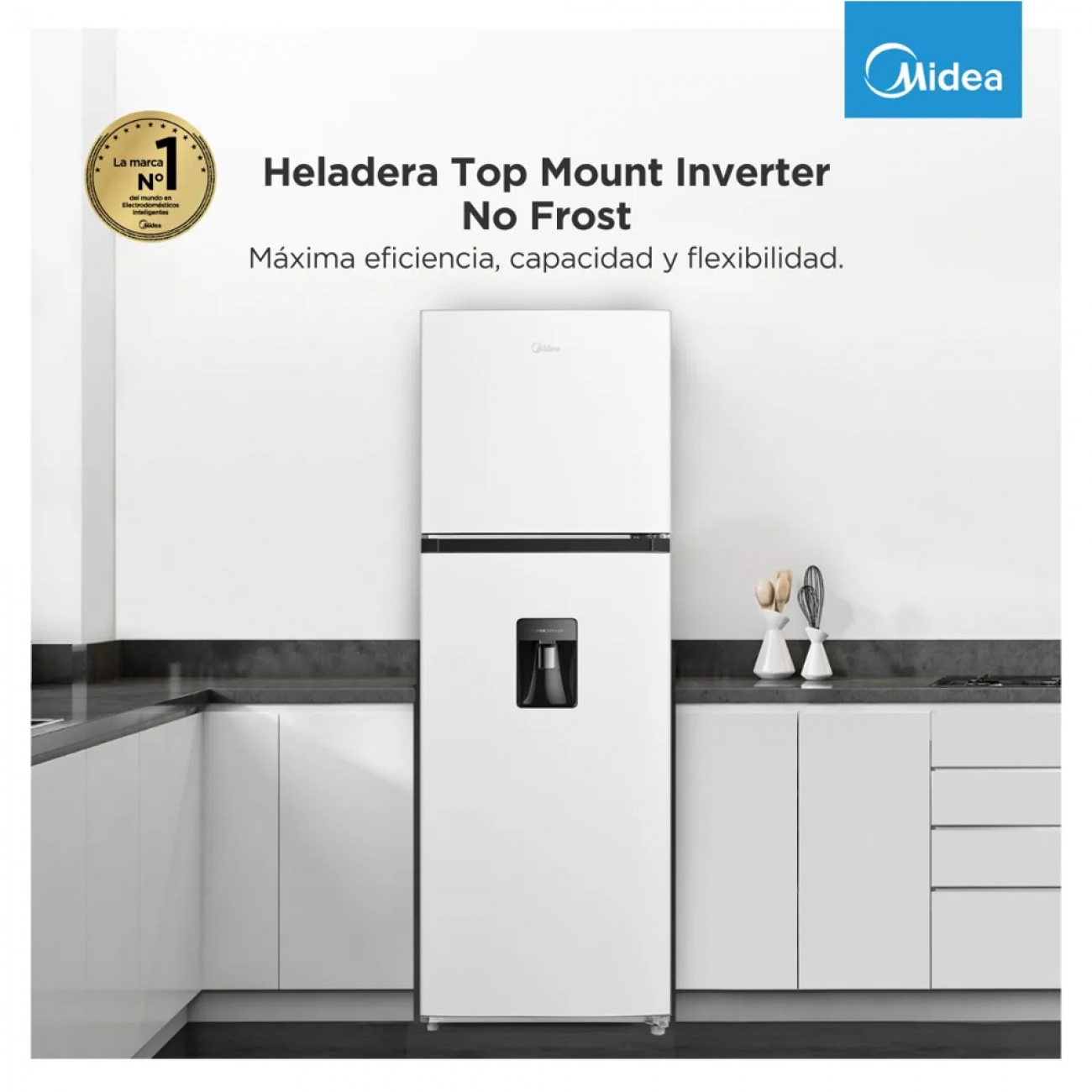 Imagen Heladera No Frost Midea Mdrt489mte01a 340lts Inverter