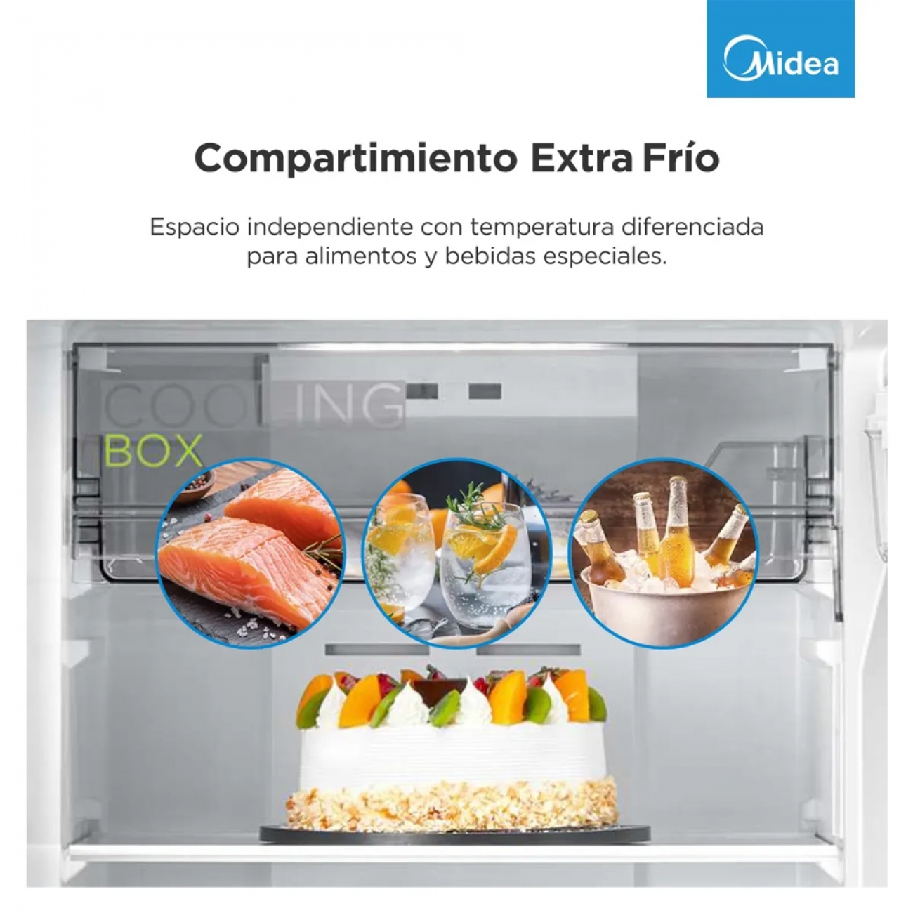 Imagen Heladera No Frost Midea Mdrt489mte01a 340lts Inverter