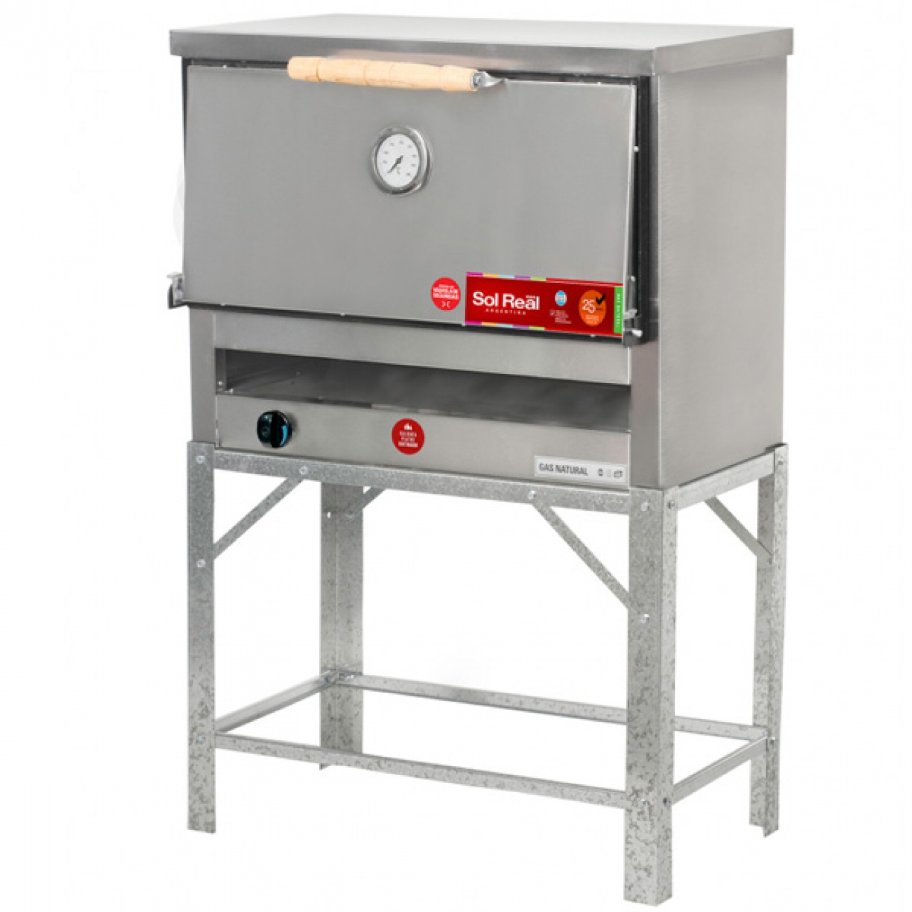 Imagen Horno Pizzero Solreal 067-gn 6 Pizzas Gas Natural 3 Rejillas