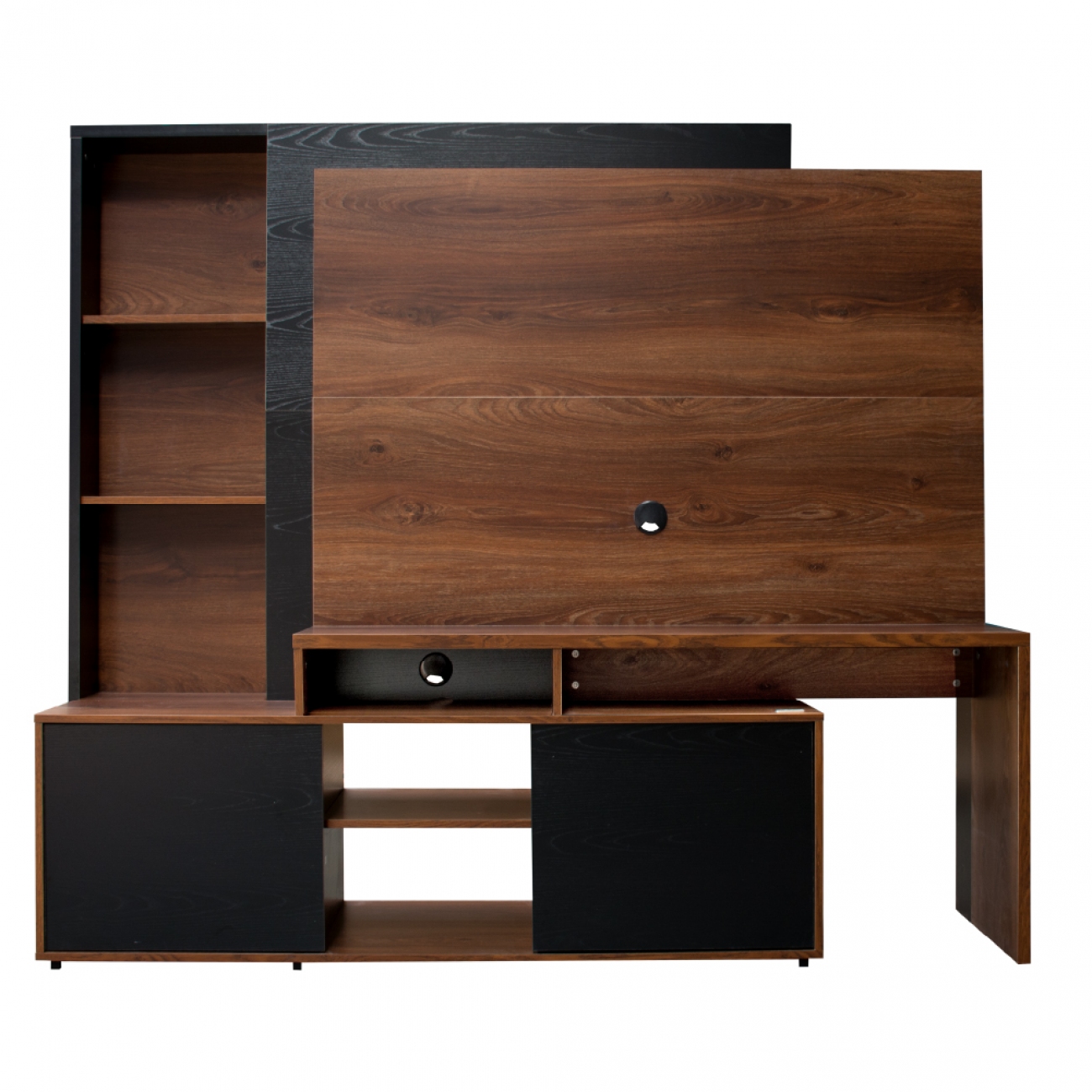 Imagen Modular Rack Platinum 558 Hasta Tv 60" 1&comma;92m Roble Con Negro