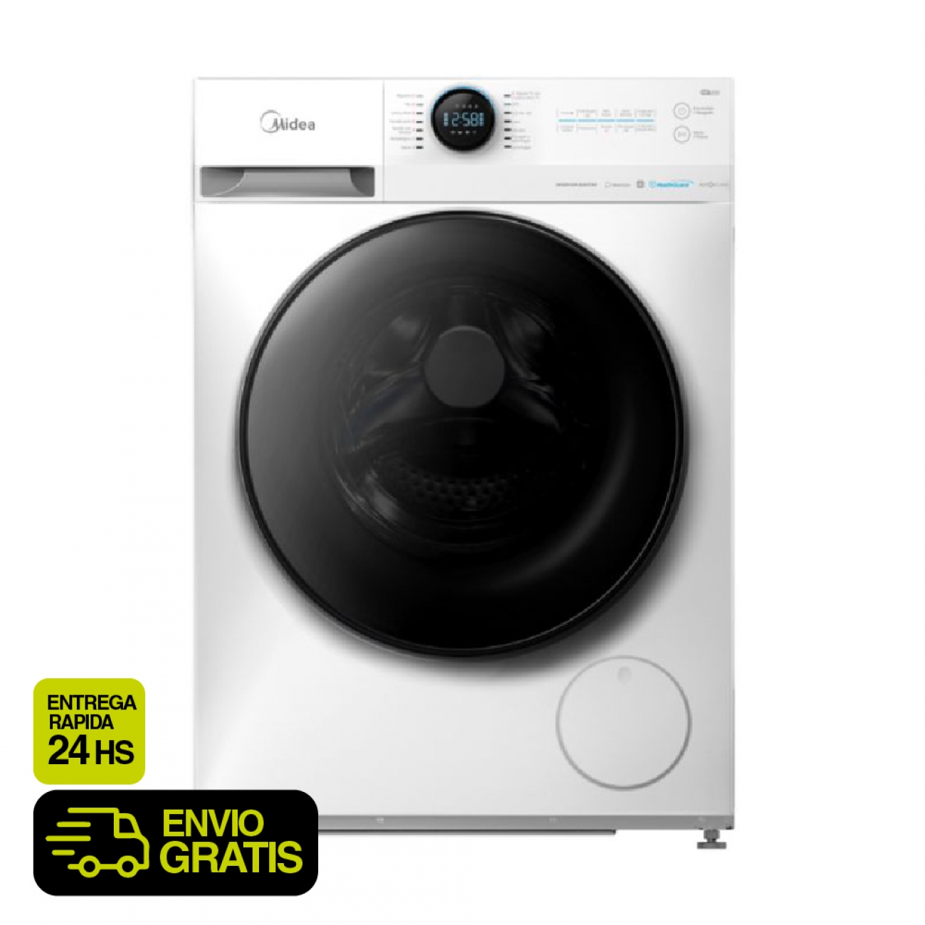 Imagen Lavasecarropas Midea MF200D80WB&sol;W 8Kg Lav 1400RPM Inverter