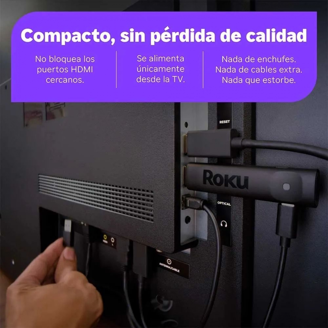 Imagen Conversor de TV Roku 3830MX Streamig Stick Plus