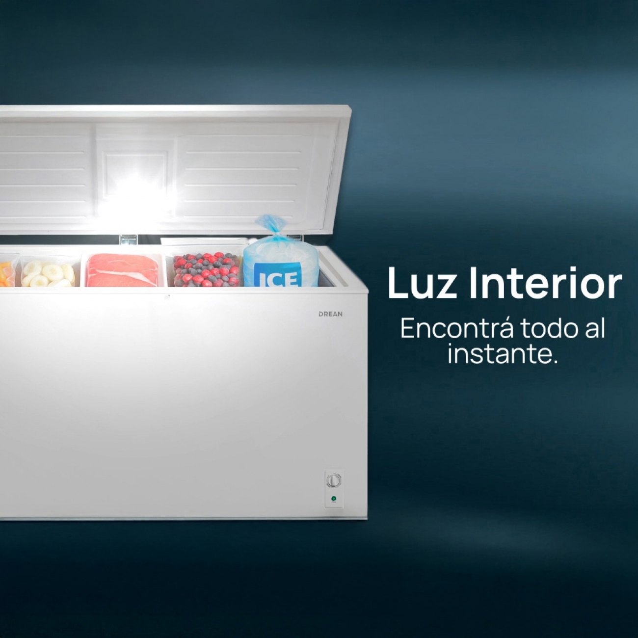 Imagen Freezer Horizontal Inverter Drean Fhdr293cb 293lts