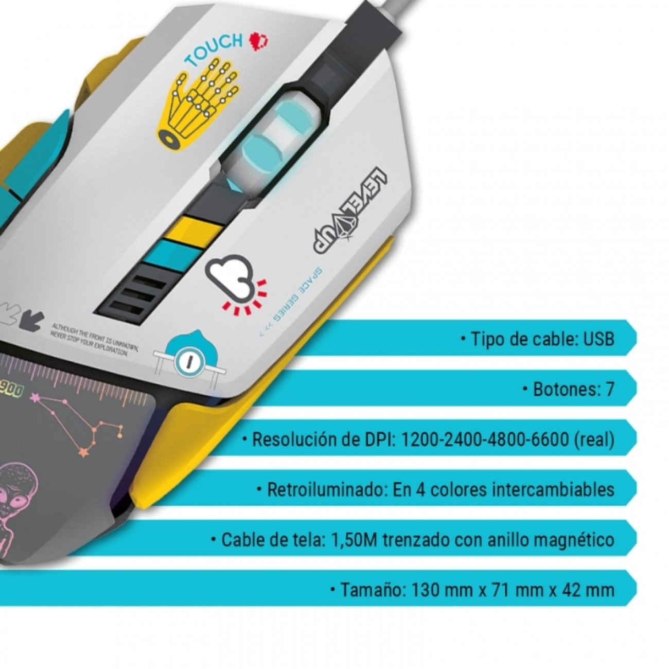 Imagen Combo Teclado Mouse Auricula Mousepad Perseo Full Level Up