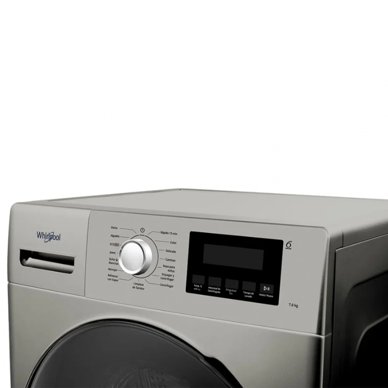 Imagen Lavarropas Inverter Whirlpool WNQ07AS 7Kg 1300RPM Titanium