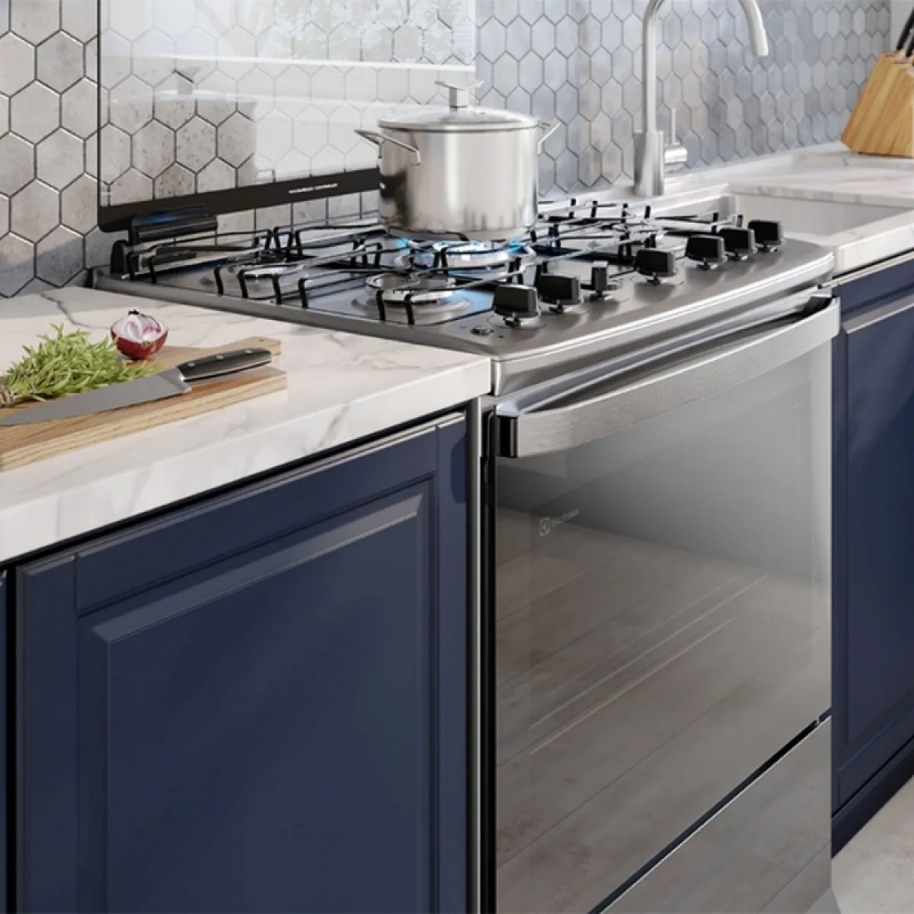 Imagen Cocina A Gas Electrolux F5ETM 5 Hornallas 76Cm