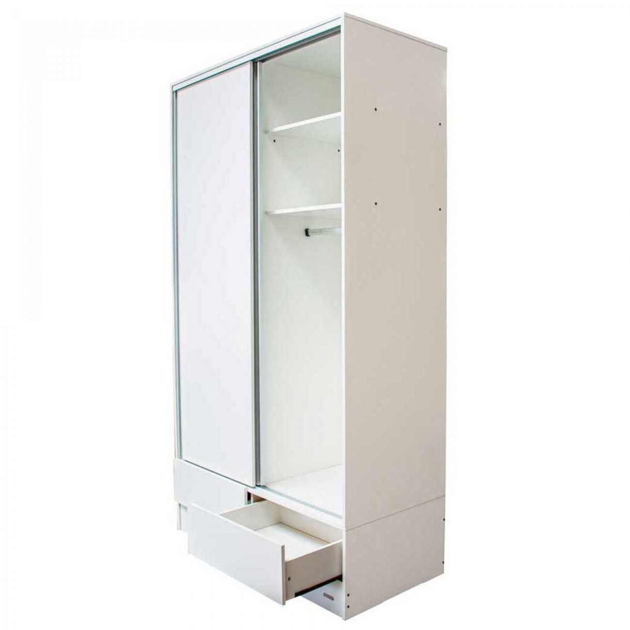 Imagen Placard Ropero Platinum 634 1,2 Mts 2 Puertas Corredizas Blanco Veta