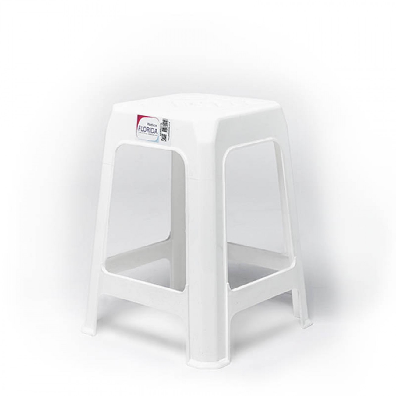 Imagen Banqueta Plástica Quality Macao 4 Patas Blanca